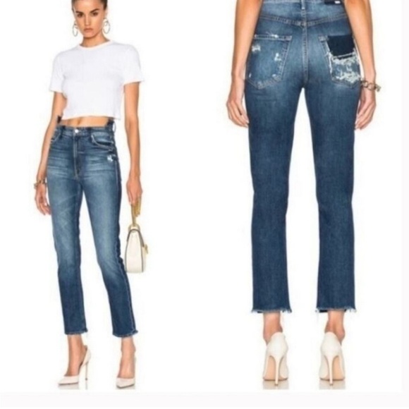 Mother The Dazzler Shift Jeans Your Treat or Mine Wash Size 27 - Picture 1 of 16